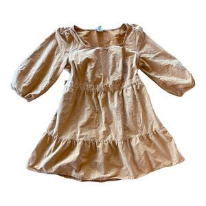 Ava & Viv Women's Plus Size X Balloon 3/4 Sleeve A-Line Dress Copper Tie EUC